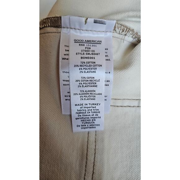 Good American Jumpsuit Fit for Success Palazzo Jumpsuit in Bone, Womens Sz 3 NEW - Picture 9 of 12